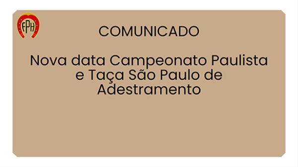 Nova data Campeonato Paulista e Taça São Paulo de