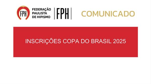 Comunicado Inscrições Copa do Brasil - 14/11