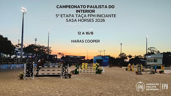 Comunicado Paulista do Interior e Taça FPH Inicia